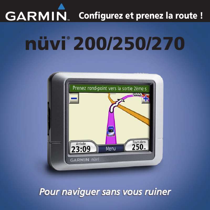 Notice GARMIN NUVI 270 gps Trouver une solution à un problème GARMIN